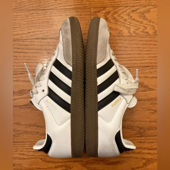 Adidas Samba OG Shoes Women’s 7.5 Men’s 6.5 Cloud White / Core Black / gum - Picture 4 of 10